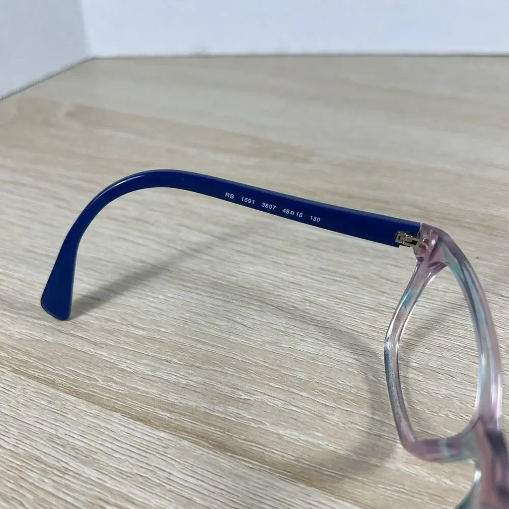 Ray-Ban RB1591 3807 Kids Eyeglasses Blue Clear Frames Only 48-16-130